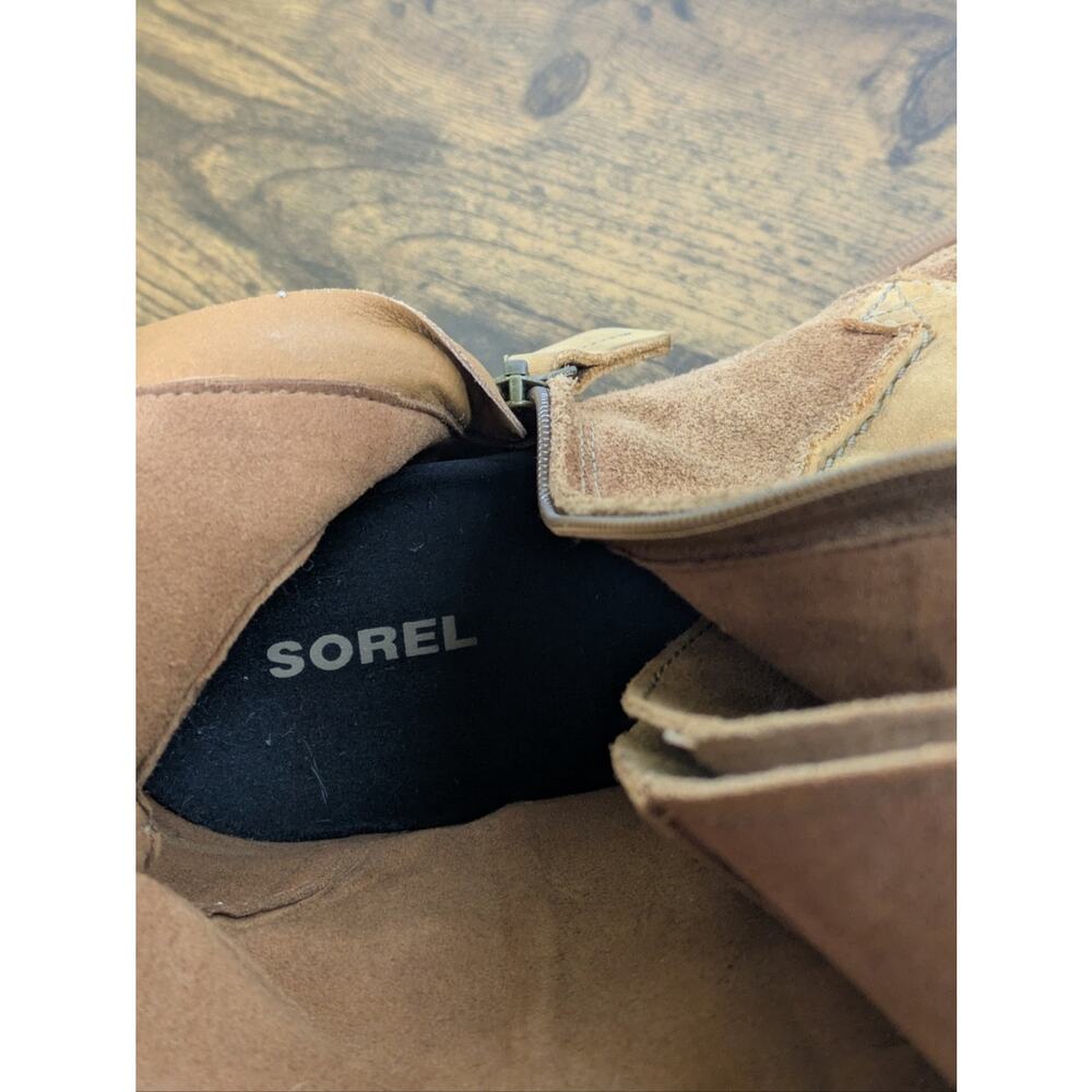 Sorel Joan Of Arctic II Wedge Boots 8 Chestnut Brown Tan Lace Up - Picture 10 of 11